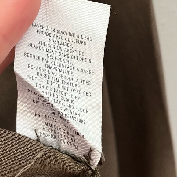 Holding Horses Army Green Butterfly Button Down Shirt Size 8 - Picture 7 of 13